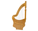 Lute Harp-22 String w/Case