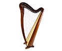 Roundback Harp - 34 String Mahogany