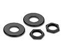Schaller Straplock Nut/Washer Kit (4pc) Black