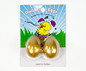 Egg Shakers Double Eggs on Card (Pair) Gold