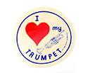 Stickers (Pack of 10)  I Love Trumpet