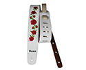 Basso Guitar Strap - Synthetic White Floral Embroidered VTFL04