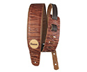 Basso Guitar Strap - Vintage Embossed Brown Leather VTSL01