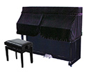 Fitted Half Cover for Upright Piano - Dark Purple UP5