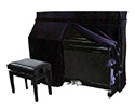 Full Fitted Cover for Upright Piano - Black UP5