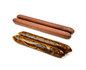 Clap Sticks - Rounded Redgum. Plain or Burnt. Approx 25cm