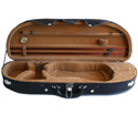 Half Moon Violin Case-TG Lightweight Black/Tan 4/4