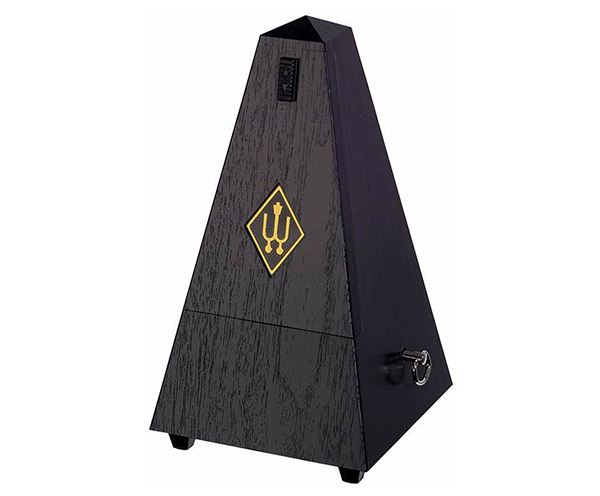 Wittner Plastic Metronome with Bell. Pyramid - Black 855161