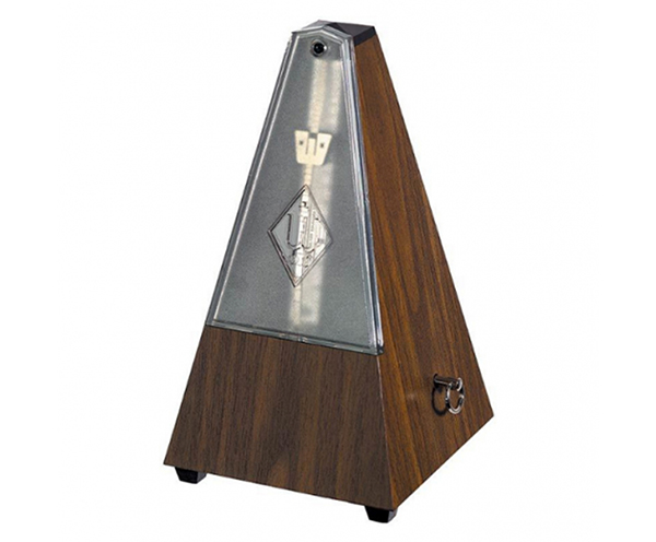 Wittner Plastic Metronome with Bell. Pyramid - Walnut 814K