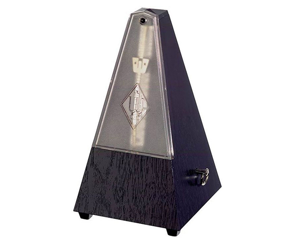 Wittner Plastic Metronome with Bell. Pyramid - Black 816K