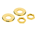 Schaller Straplock  Nut/Washer Kit (4pc) Gold