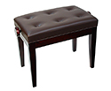 Linley Adjustable Piano Bench w/ Buttoned Seat - Mahogany