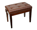 Linley Adjustable Piano Bench w/ Buttoned Seat - Walnut