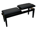 Linley Dual Adjustable Duet Piano Bench - Black