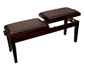 Linley Dual Adjustable Duet Piano Bench - Mahogany