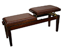 Linley Dual Adjustable Duet Piano Bench - Walnut