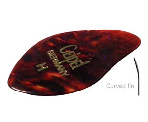 Bass Pick with Fin - Tortoiseshell - Heavy (pack of 12)