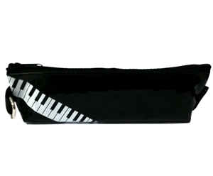Pencil Case-Black w/Piano Keys