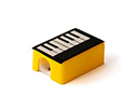 Pencil Sharpeners-(Pack of 5) Square Black & Yellow w/Piano Keys