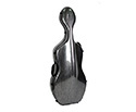 HQ Polycarbonate Cello Case-Silver & Black 4/4 4kg - LARGE