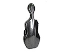 HQ Polycarbonate Cello Case- Silver&Black 3/4